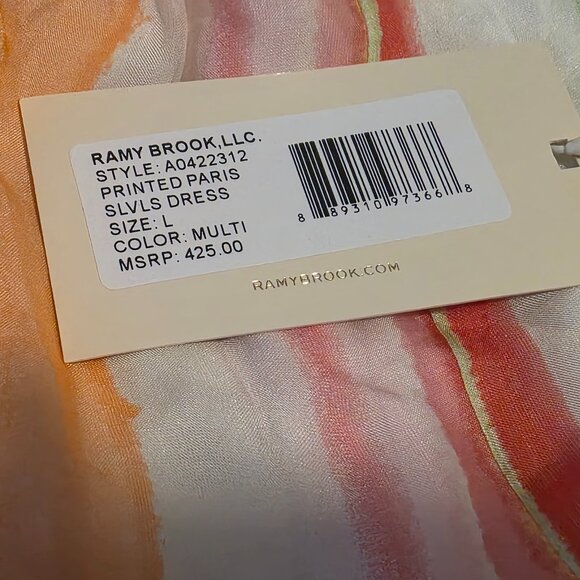 NWT:  Ramy Brook Printed Paris Sleeveless Mini Dress - Picture 7 of 7